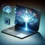 Alt text: "Laptop for machine learning and AI development, showcasing high-performance specifications and modern design, ideal for programmers and data scientists."